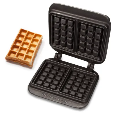 Neumärker Brüsseler Waffel Wechselplatten für Thermocook® 32-40715-01 | massive Gusseisenplatten | 2 Waffeln