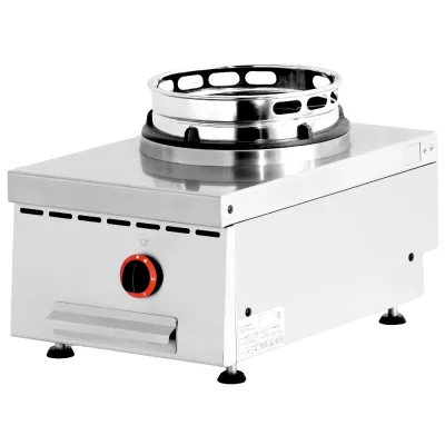 Neumärker Gaskocher China NGWT 3 00-30262N | 1 Brenner Wokring | Edelstahl | 13/15 kW | Propan/Erdgas | 400x600 mm