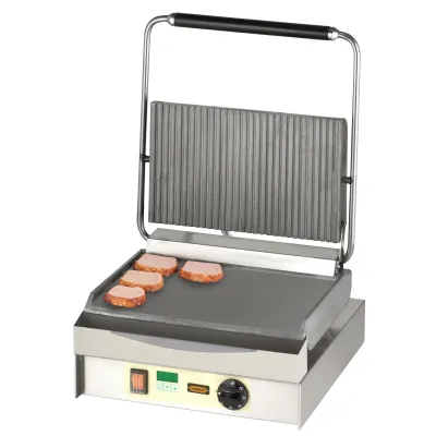 Neumärker Chopper-Grill 11-80431DT | Kontaktgrill mit Digitaltimer | 360x230 mm | Grauguss | 3,4 kW | 50-300°C