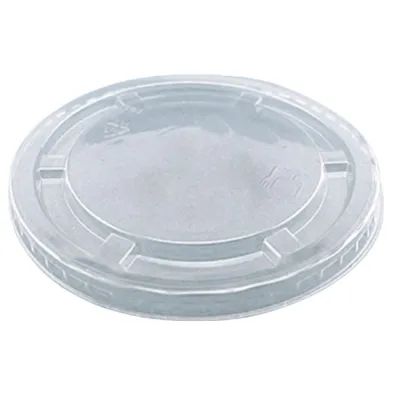 Deckel für Popcornbecher | 118 mm Durchmesser | Flachdeckel | PET Transparent | Karton à 600 Stück | 590x390x586 mm