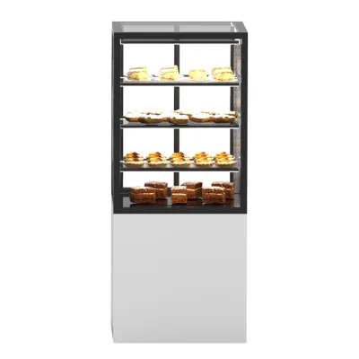 Intergra Design-Kühlvitrine IN60/80-140 | doppelt verglast | LED | 600x600x1400mm | Touch-Thermostat | Umluft
