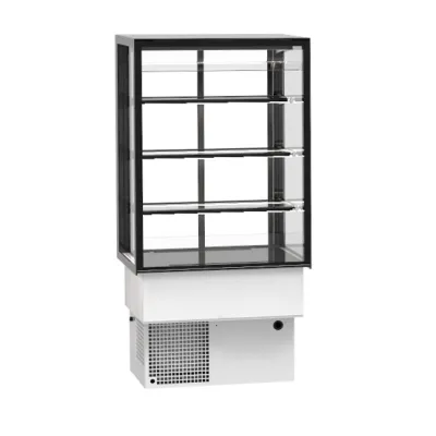 Intergra Kühlvitrine DP-60-80 | Drop-in Einbau | doppelt verglast | Touch-Thermostat | LED-Beleuchtung | 600x600x815 mm