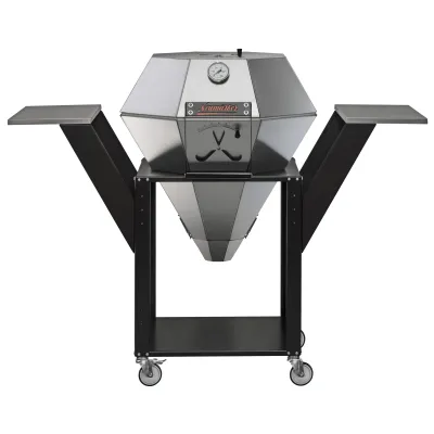 NEUMÄRKER Kamado-Grill 17-71502 | Diamant Grill Komplett-Set | Edelstahl Ø64cm | inkl. Flügel, Fassung, Rollen | Outdoor