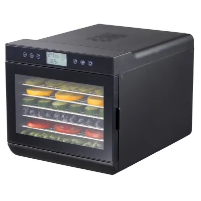 Neumärker Dörrgerät 05-01126 | Dörrautomat Fitness Food | 7 Edelstahlroste | 35–70°C | Timer | 500 W | Gold