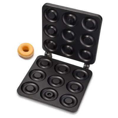 Neumärker Wechselplatten Dony Donut für Thermocook® | Donut Waffeleisen Platten | 9 Stück | 80x80x26 mm | Aluminiumguss