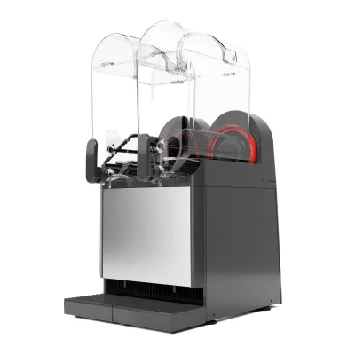 Neumärker Drink Cooler II 05-10128| Getränkekühler 2x19 Liter | Kaltgetränkespender | platzsparend | Rührwerk & Kühlung | Gastro