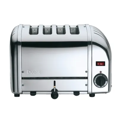 Neumärker Dualit Classic Toaster 4 Scheiben 05-50401 | Vollmetall | ProHeat | 28mm Schlitze | Timer | 2 kW | verchromt