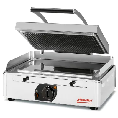 Neumärker Duplex Kontaktgrill 2.0 | Edelstahl Grillplatten | 370x250 mm | 3 kW | 0-250°C | abnehmbarer Fettschutz