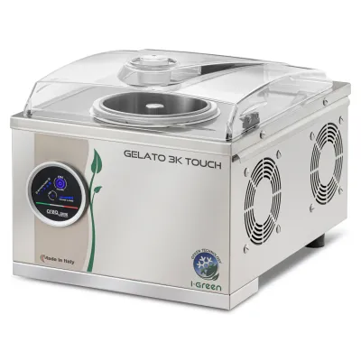 Nemox Eismaschine Gelato 3K Touch | 1,7L Edelstahlbehälter | Vollautomatisch | Touch-Bedienung | 280W | silber