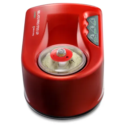 Retro Gelato 1700 Eismaschine | 1,7L Edelstahl | 150W Direktantrieb | für Gelato, Sorbet, Frozen Yogurt | Retro Design