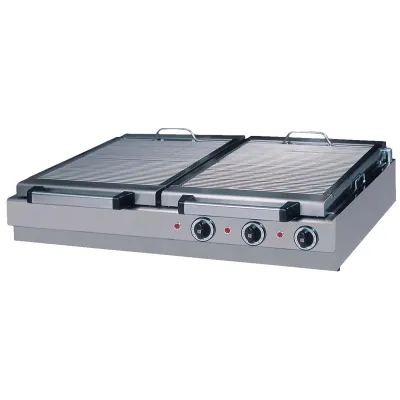 Neumärker Elektrischer Wassergrill HS 2-70 05-30722 | 2 Edelstahlroste | 3 Heizzonen | 1035x700mm | 16,2kW | Edelstahl