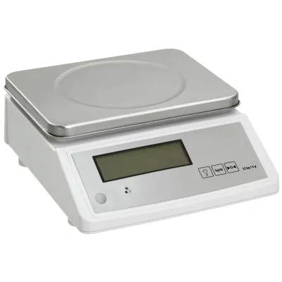 Neumärker Elektronische Küchenwaage 15kg | 5g Teilung | 280x220mm | Akku/Netzbetrieb | 3,7kg