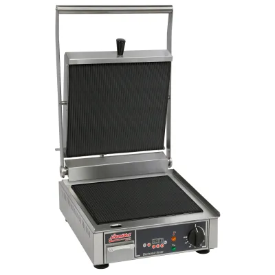 Neumärker Glaskeramik-Kontaktgrill Bistro 05-80663 | 3,6 kW | 335x304 mm Grillfläche | Edelstahl | schnelles Aufheizen