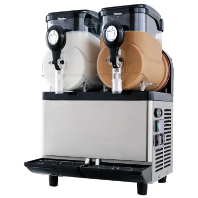 Neumärker Granismart Slushmaschine 2x5L 05-10192E | Kompakte Slush Eis Maschine | R290 | 560W | Edelstahl