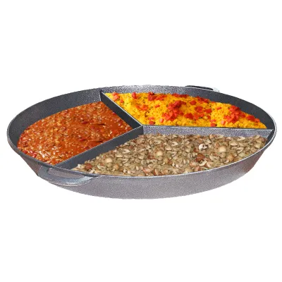 Neumärker Großraumpfanne Ø800mm 00-00527 | 3-geteilt | 10mm Boden | Antihaft-Keramik | Alu-Handguss | Gastronomie