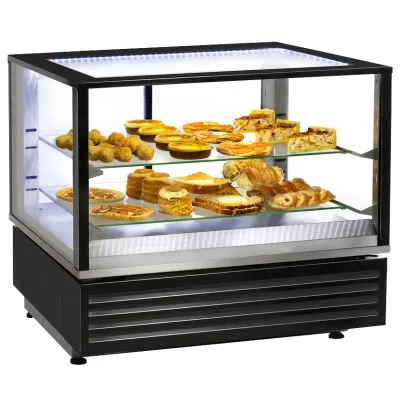 Bistro View 80H Heiße Theke | 785x650x735 mm | Panoramascheiben | LED | Edelstahlboden | 3 kW | 230V | Umluft