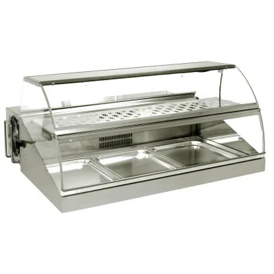 Mercado Kühlvitrine C3 | Markttheke Selbstbedienung | Umluftkühlung | Edelstahl | 1000x900x475 mm | 2–10°C