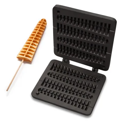 Neumärker Lolly-Waffel Wechselplatten für Thermocook 32-40769-01 | Gusseisen | 4 Waffeln 230x60x25 mm | Event-Waffel