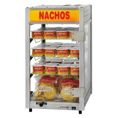 Neumärker Nacho Cheese Wärmer Acapulco 00-51577 | Warmhaltegerät für 48 Becher | Edelstahl | Umluftwärme | 330x415x595mm