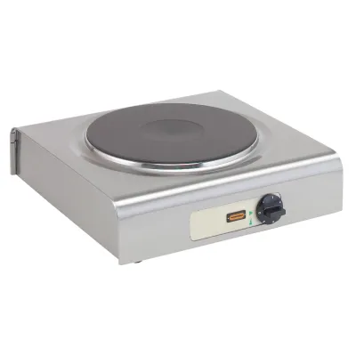 NEUMÄRKER Einzelkochplatte 300 | Elektro Kochplatte | Edelstahl | 300 mm Gussheizplatte | 2,5 kW | höhenverstellbar