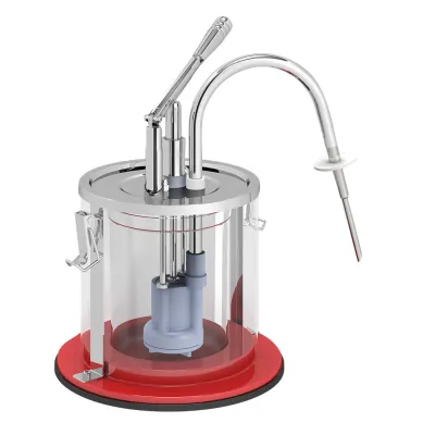 Neumärker Nuss-Nougat-Creme-Spender Choco Flow 05-40271| Portionierpumpe 3L Eimer | Acrylglas transparent | 2,7 kg