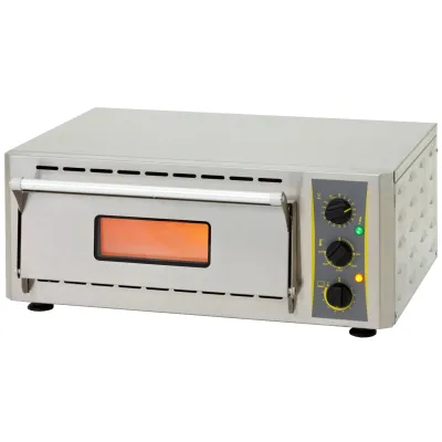 Neumärker Pizzaofen Quarz 430S 05-30182 | 1 Pizza Ø40cm | 3kW | Edelstahl | Schamottboden | Timer