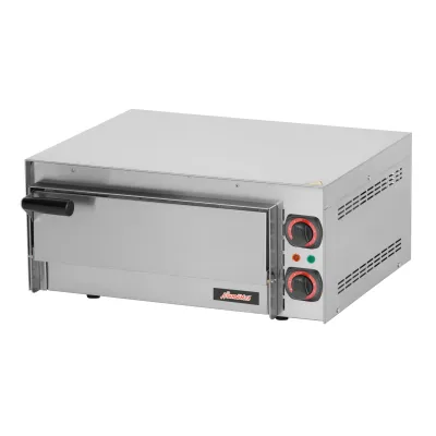 Neumärker Pizzaofen Mini 350 00-30184N | Snack-Pizzaofen elektrisch 2 kW 230V | Schamottsteinboden Ø35 cm | Edelstahl | kompakt