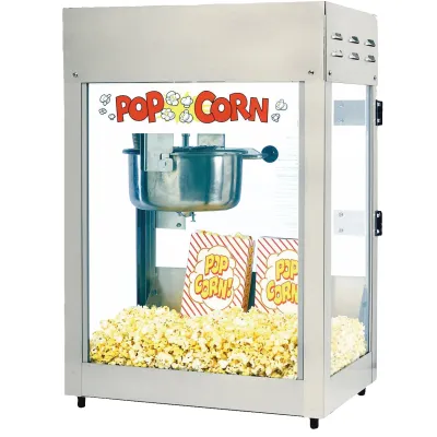 Neumärker Popcornmaschine Titan 6 Oz 00-51570 | Edelstahl | herausnehmbarer Kessel | Bodenheizung | Wärmelampe