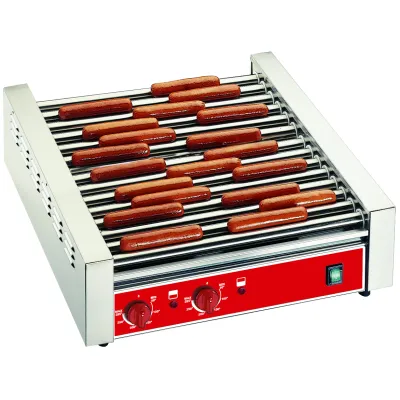 Neumärker Rollengrill RG14 05-50831 | 14 Rollen | Edelstahlgehäuse | 2 Heizzonen | 560x570x180 mm | 2,8 kW | 230V