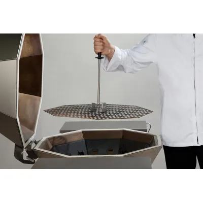 Neumärker Rostheber 17-71705 | Grillrost-Heber für Diamant Grill Chromstahlrost | Kohlen ordnen & Asche entfernen