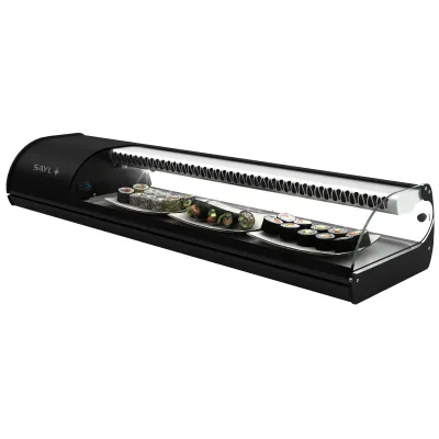 Neumärker Kühltischvitrine Royal Cooling Sushi 6 05-70505BKL | 6x GN 1/3 | Kompressor links | 2–6°C | LED