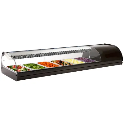 Neumärker Kühlthecke Sushi Royal Cooling 05-70505BK | 6x GN 1/3 | +2°C bis +5°C | LED | 1438x395x245mm