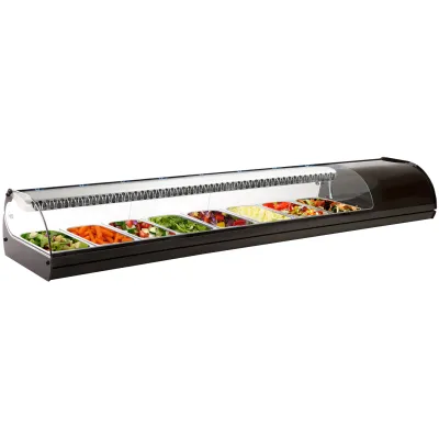 Neumärker Sushi Kühltheke 05-70506BK | 8x GN 1/3 | LED | Schiebetüren | 1788mm | Kompressor rechts