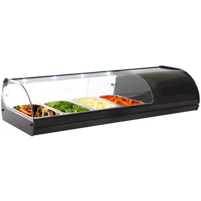 Neumärker Kühltheke Royal Cooling 05-70500BK | Tapas 4 GN 1/3 | statisch | LED | 1085 mm | schwarz