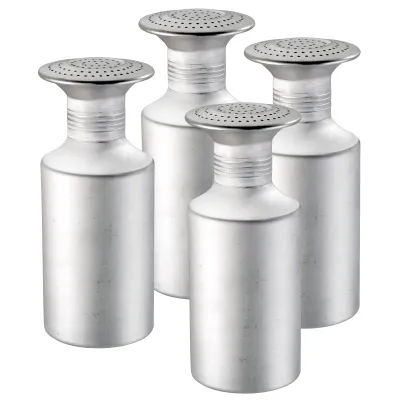 NEUMÄRKER Salzstreuer 00-90108 | 4 Stück | Aluminium | Schraubdeckel | Gewürz-, Zucker- & Mehlstreuer | 80x80x195 mm