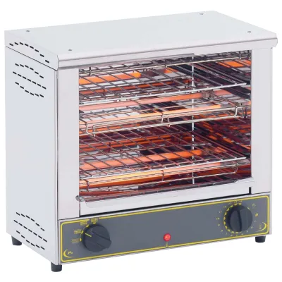 Neumärker Sandwich-Toaster 2000 05-50316 | 3 kW | Edelstahl | 2 Ebenen | Timer | 450x285x420 mm | Infrarot-Quarzstrahler