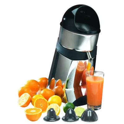 Neumärker Santos Zitruspresse 52c 05-70173 | elektrische Zitronenpresse | Edelstahl | 230 V | 20-40 L/h | 3 Pressformen