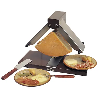 Neumärker Satteldach Raclette 05-50566 | Raclettegerät für Käseleibe | 900W Edelstahl braun