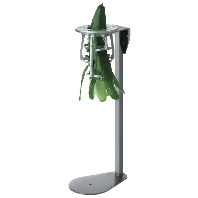 NEUMÄRKER Gurkenschäler 05-10145 | Öffnung Ø 62 mm | Ständer höhenverstellbar 480 mm | 2 kg | Grau