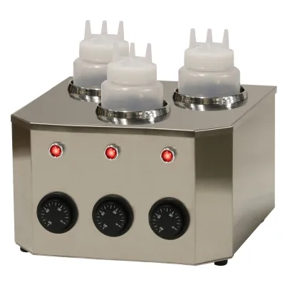 Schokoladensoßenwärmer 1L 05-40826 | Edelstahl | 600W | Portionierer für Nuss-Nougat-Creme, Karamell, Vanillesoße