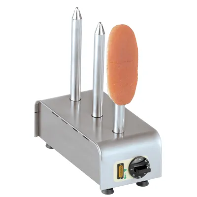 Neumärker Spießtoster T3 13-50701 | elektrischer Spießtoster | 3 Spieße | Edelstahl | Thermostat | 500 W