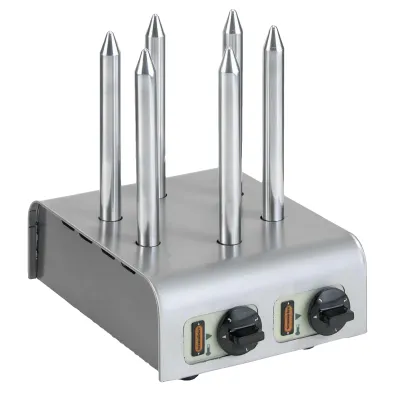 Neumärker Spießtoster T6 13-50700 | 6 Spieße | Edelstahl | 2 Zonen | Aluminium Toastspieße | 1000 W