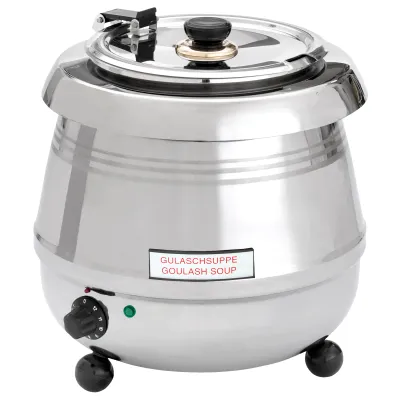 Neumärker Suppentopf DeLuxe 9L 00-00349B Edelstahl | Wasserbad | Temperaturregler | herausnehmbarer Einsatz | klappbarer Deckel