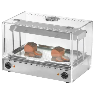 NEUMÄRKER Warmhaltegerät 1/1 GN 15-50590 | Speisenwärmer mit Hygrometer & Thermometer | Ober-/Unterhitze | 230V | 2kW