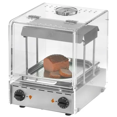 NEUMÄRKER Thermo Shop Warmhaltegerät GN 1/2 15-50589 | Hygrometer | Thermometer | 160 mm Höhe | Acrylverglasung