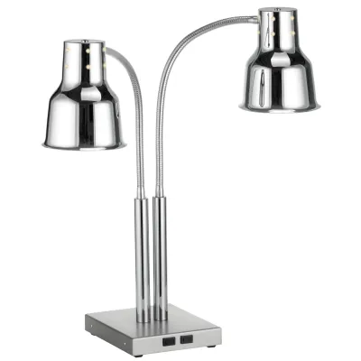 Neumärker Wärmelampe Tibet Twin 10-10558 | Infrarot-Strahler | 2 flexible Arme | 500 W | 230 V | verchromt