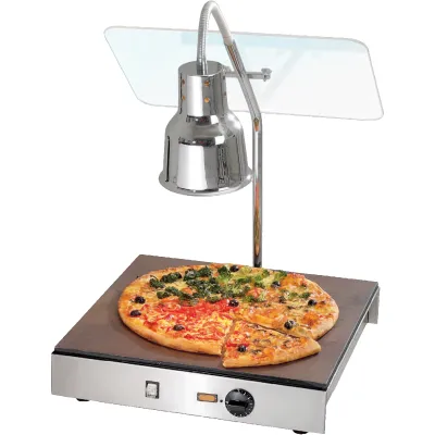 Neumärker Wärmeplatte Tibet 10-10550 | 500x500 mm | Edelstahl | Keramik | Thermostat | 1,25 kW | 230V | Buffet-Hustenschutz