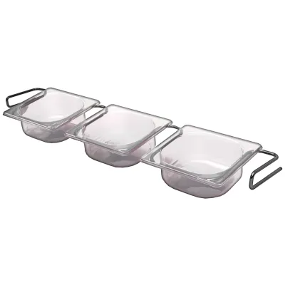 Neumärker Topping-System für Kühlvitrine Tower 06-70540-01 | 3x 1/6 GN 65 mm tief | 1 kg | ersetzt Glasablage