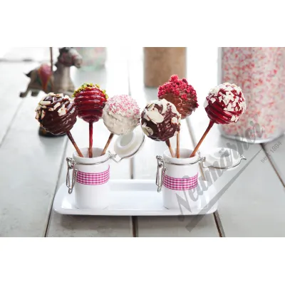 Twist Pop Backplattensatz für SWiNG-Backsystem 31-40432 | Cake Pop Maker | 6 Stück Ø 50 mm | Antihaft Aluminium