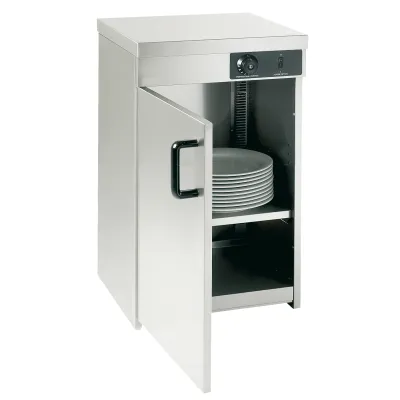 NEUMÄRKER Wärmeschrank 30 | Tellerwärmer Küche | 25-30 Teller Ø32cm | Edelstahl | höhenverstellbar | Thermostat 0–85°C